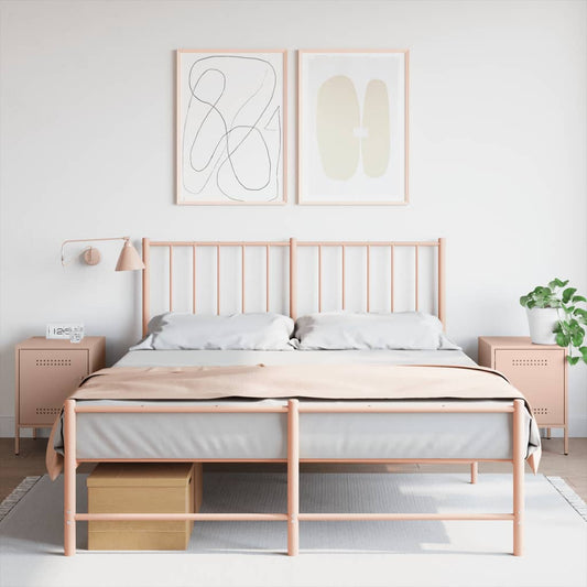 Nachtkastjes 2 st 36x39x50,5 cm staal roze is nu te koop bij PeponiXL, paradijselijk wonen!