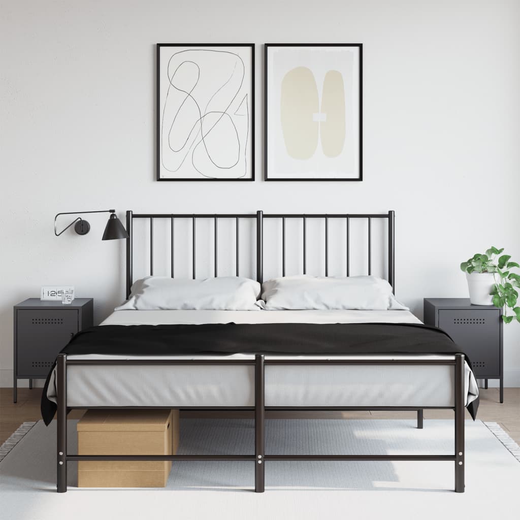 Nachtkastjes 2 st 36x39x50,5 cm staal antracietkleurig is nu te koop bij PeponiXL, paradijselijk wonen!