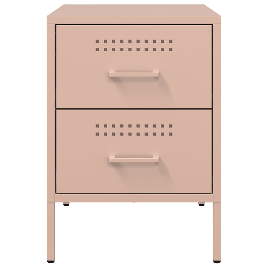 Nachtkastje 36x39x50,5 cm staal roze is nu te koop bij PeponiXL, paradijselijk wonen!
