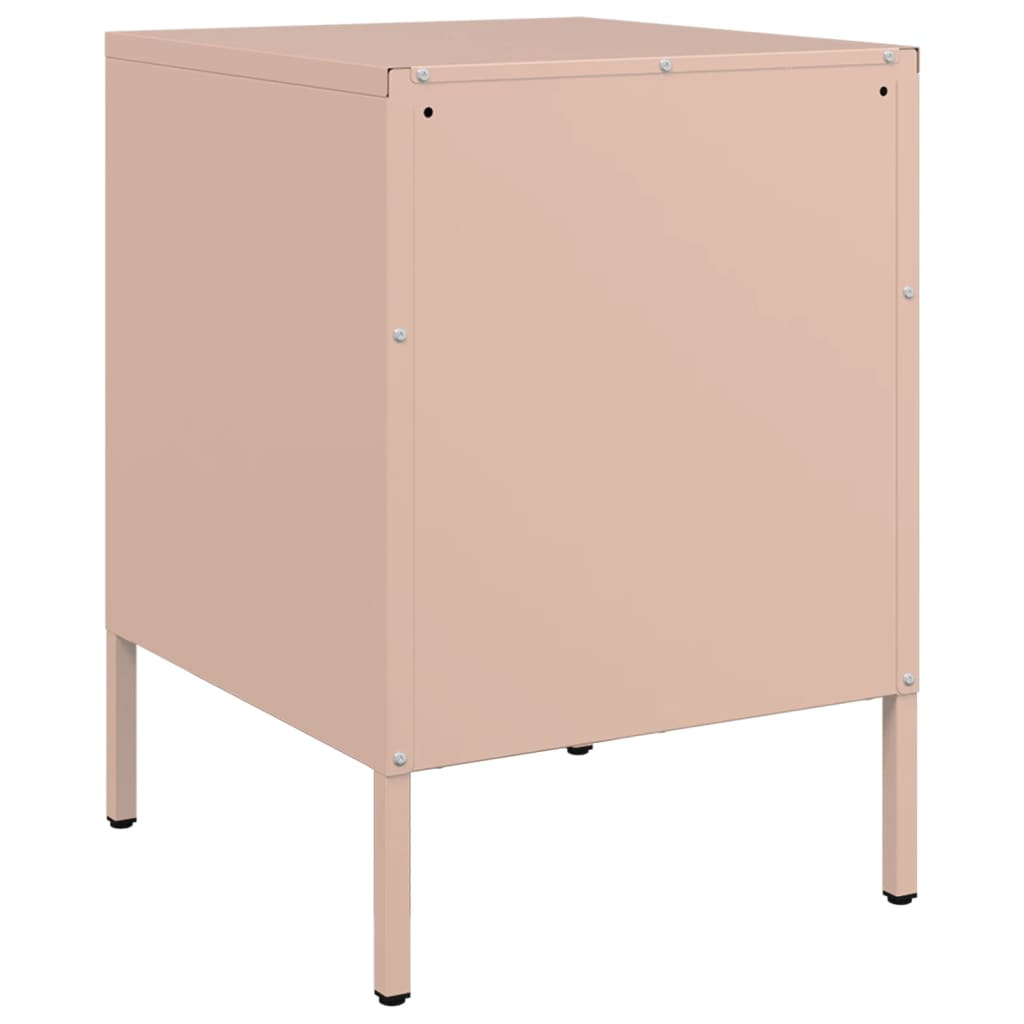 Nachtkastjes 2 st 36x39x50,5 cm staal roze is nu te koop bij PeponiXL, paradijselijk wonen!