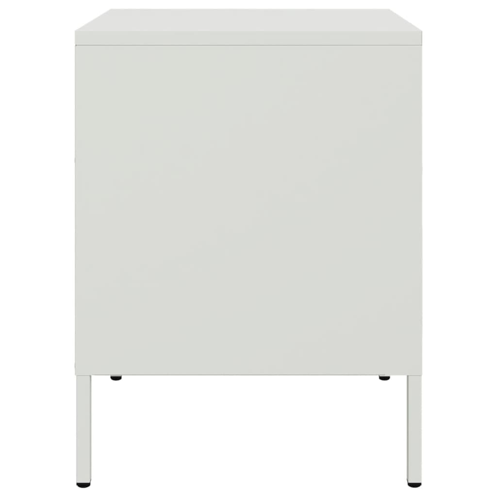 Nachtkastjes 2 st 36x39x50,5 cm staal wit is nu te koop bij PeponiXL, paradijselijk wonen!