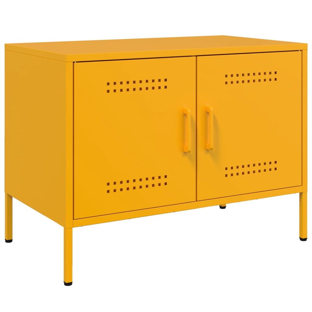 Tv-meubel 68x39x50,5 cm staal mosterdgeel is nu te koop bij PeponiXL, paradijselijk wonen!