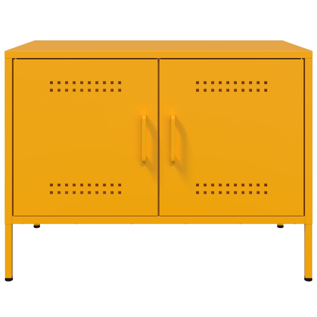 Tv-meubel 68x39x50,5 cm staal mosterdgeel is nu te koop bij PeponiXL, paradijselijk wonen!