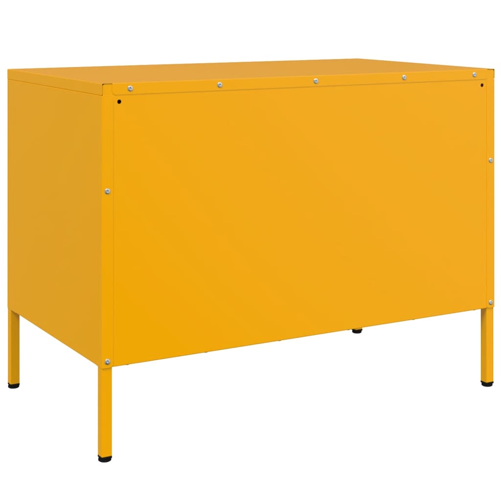 Tv-meubel 68x39x50,5 cm staal mosterdgeel is nu te koop bij PeponiXL, paradijselijk wonen!
