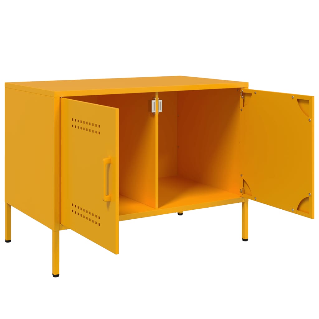 Tv-meubel 68x39x50,5 cm staal mosterdgeel is nu te koop bij PeponiXL, paradijselijk wonen!
