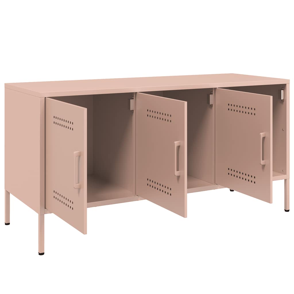 Tv-meubel 100,5x39x50,5 cm staal roze is nu te koop bij PeponiXL, paradijselijk wonen!