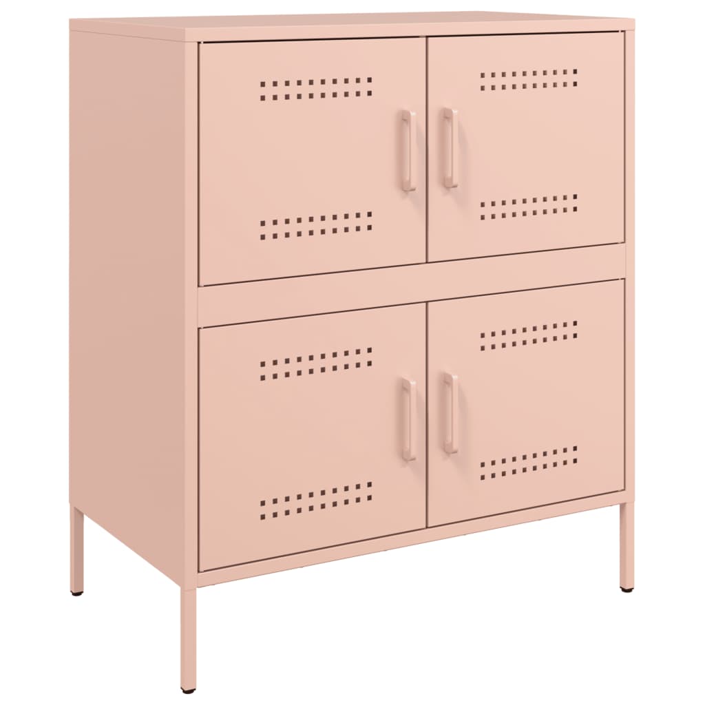 Dressoir 68x39x79 cm staal roze is nu te koop bij PeponiXL, paradijselijk wonen!