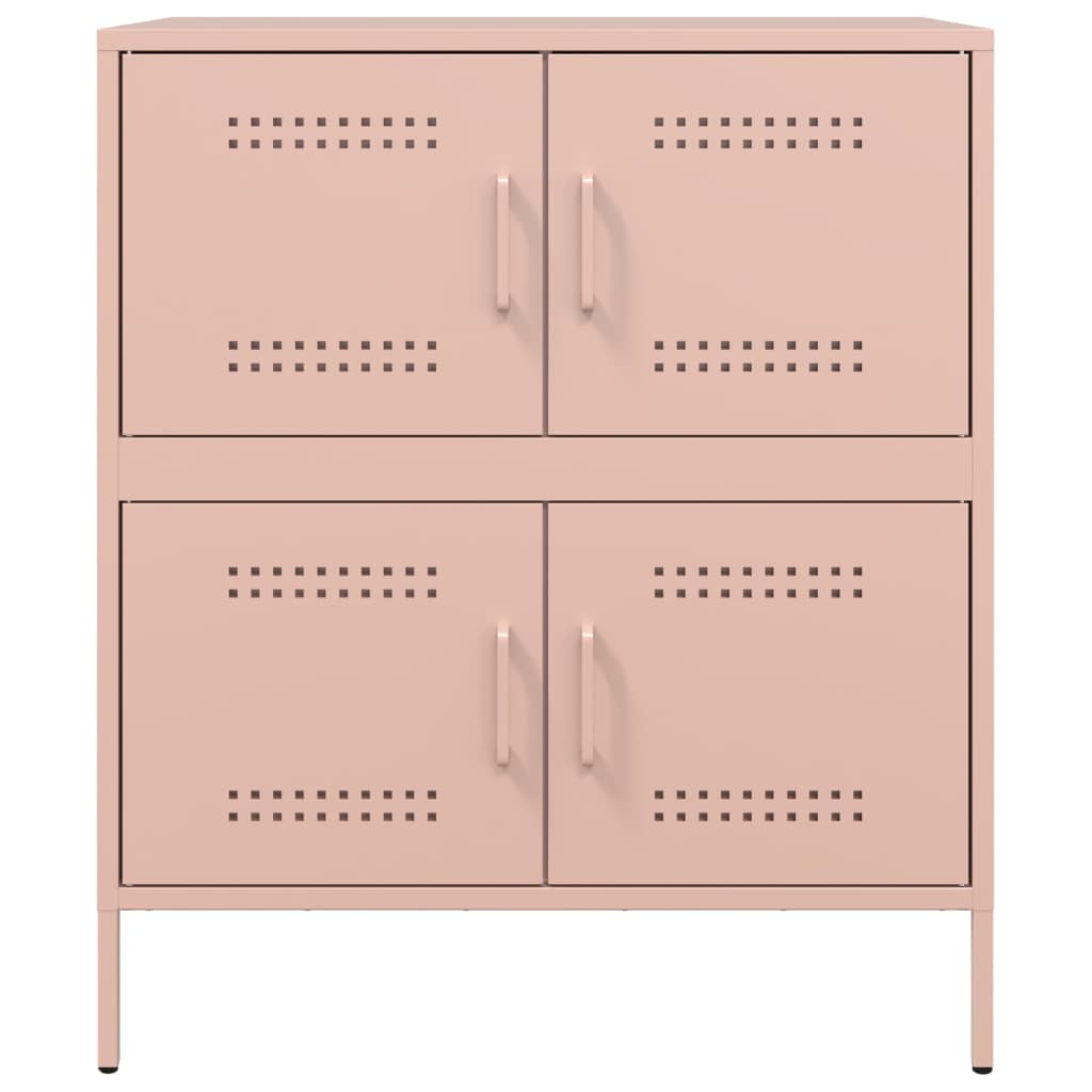 Dressoir 68x39x79 cm staal roze is nu te koop bij PeponiXL, paradijselijk wonen!