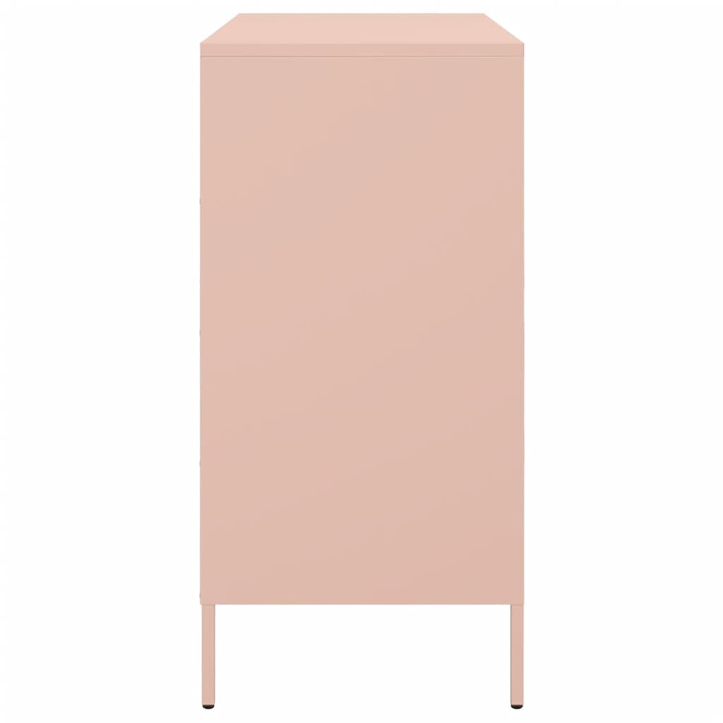 Dressoir 68x39x79 cm staal roze is nu te koop bij PeponiXL, paradijselijk wonen!