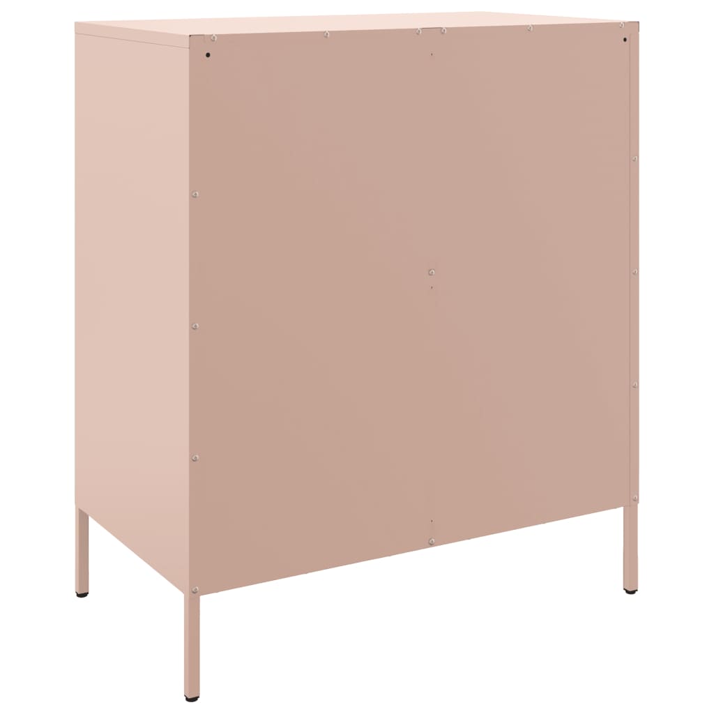 Dressoir 68x39x79 cm staal roze is nu te koop bij PeponiXL, paradijselijk wonen!