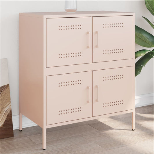 Dressoir 68x39x79 cm staal roze is nu te koop bij PeponiXL, paradijselijk wonen!