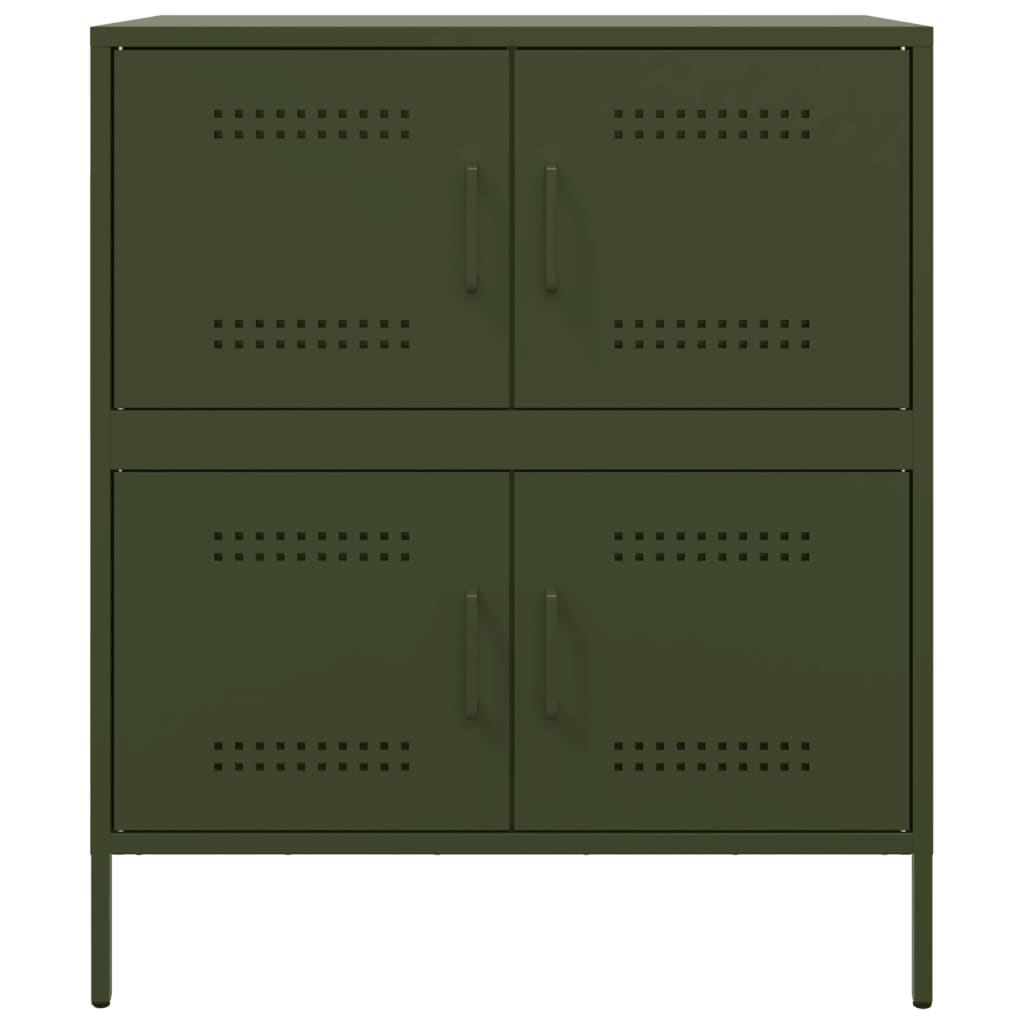 Dressoir 68x39x79 cm staal olijfgroen is nu te koop bij PeponiXL, paradijselijk wonen!