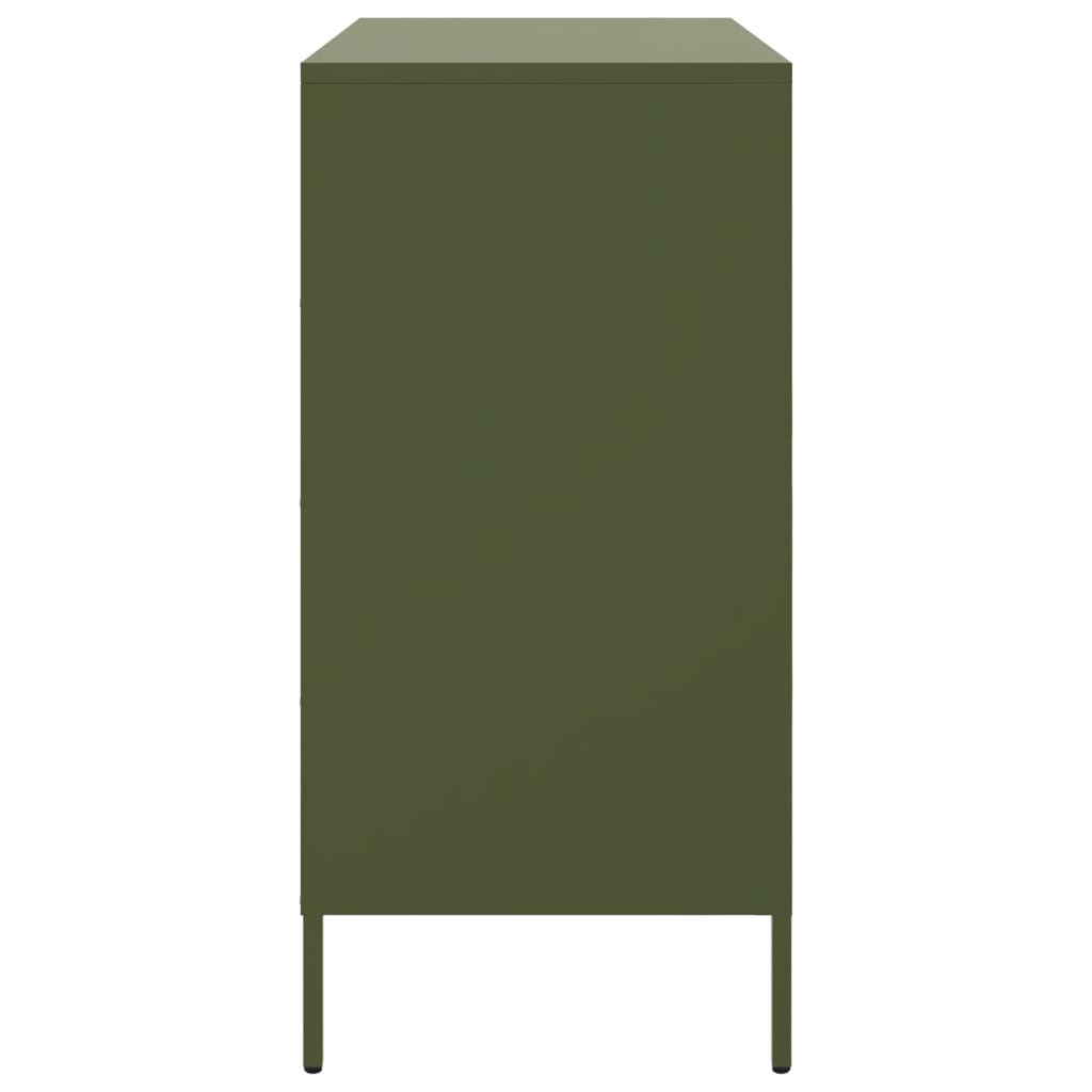 Dressoir 68x39x79 cm staal olijfgroen is nu te koop bij PeponiXL, paradijselijk wonen!