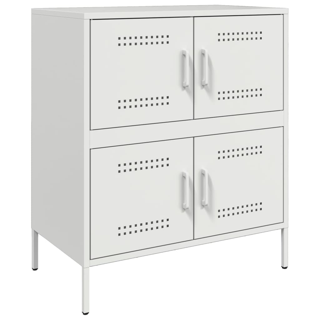 Dressoir 68x39x79 cm staal wit is nu te koop bij PeponiXL, paradijselijk wonen!