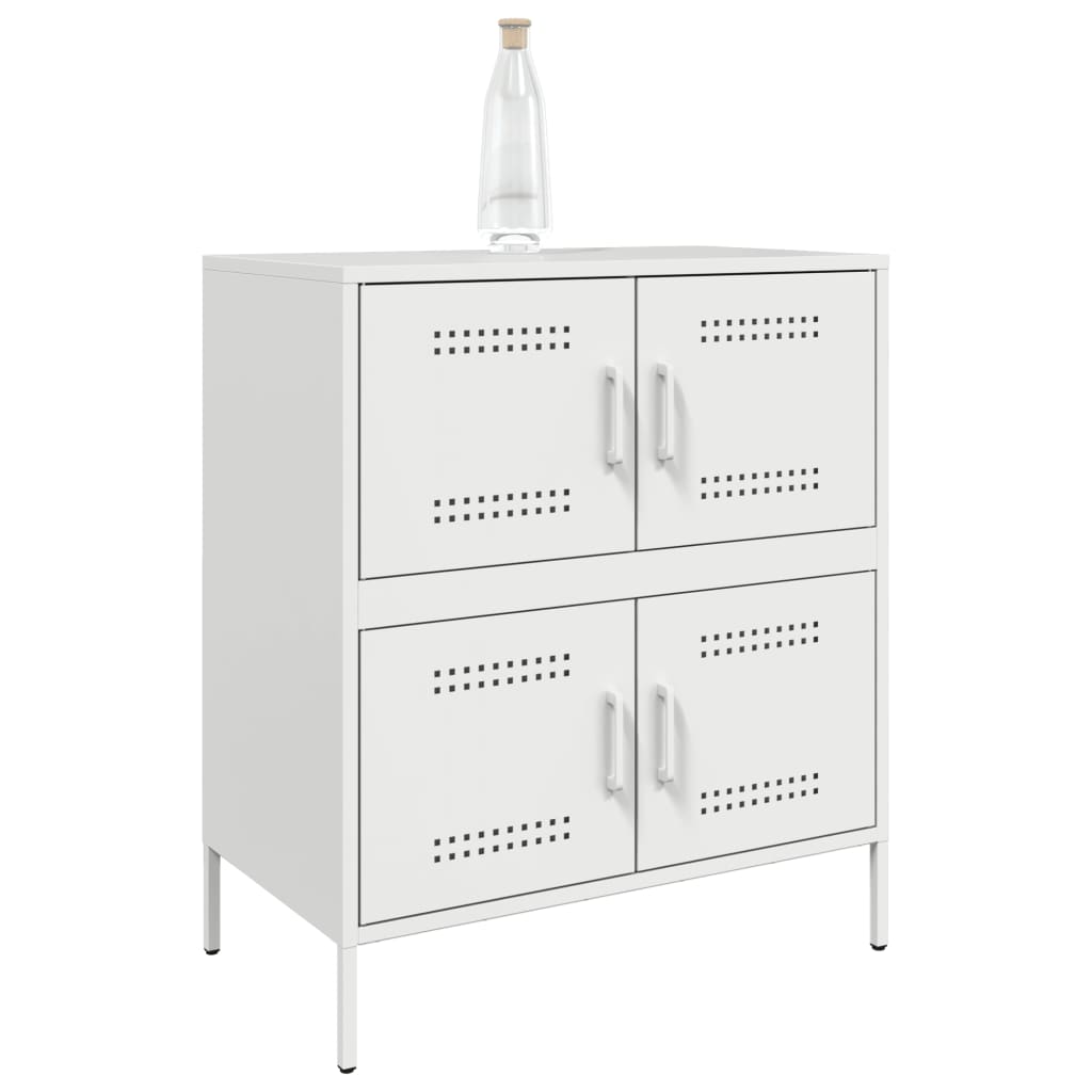 Dressoir 68x39x79 cm staal wit is nu te koop bij PeponiXL, paradijselijk wonen!