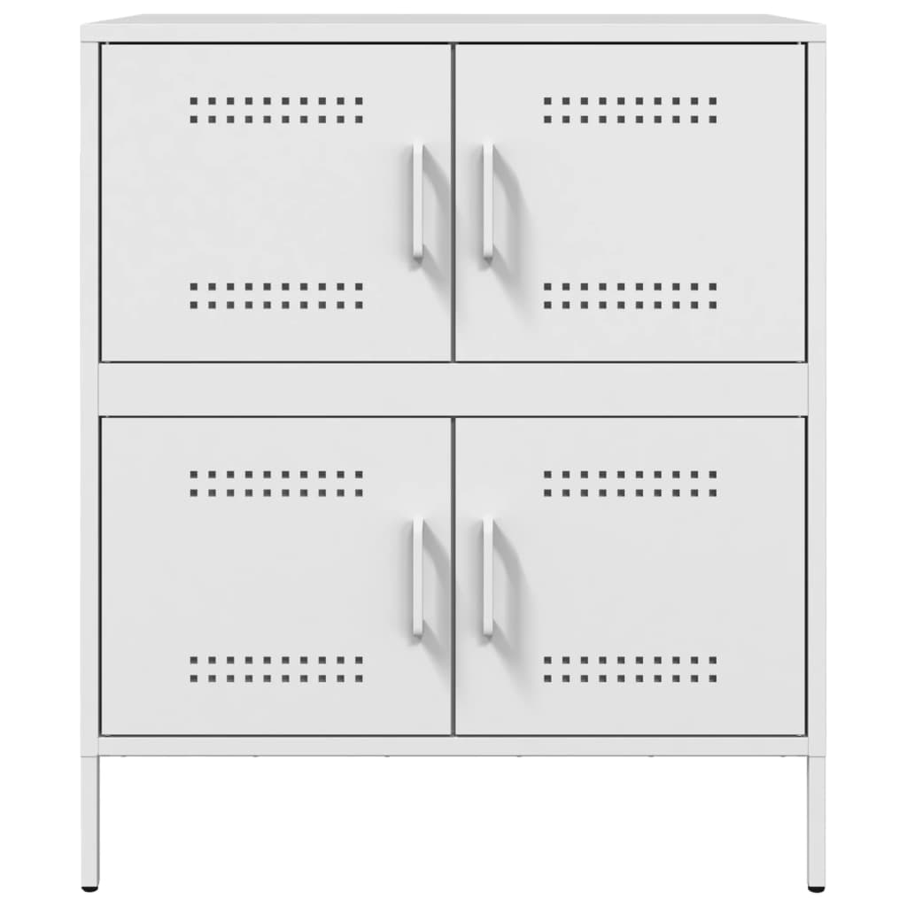 Dressoir 68x39x79 cm staal wit is nu te koop bij PeponiXL, paradijselijk wonen!