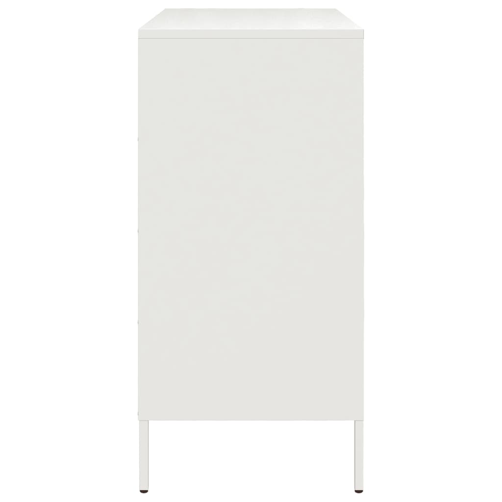 Dressoir 68x39x79 cm staal wit is nu te koop bij PeponiXL, paradijselijk wonen!