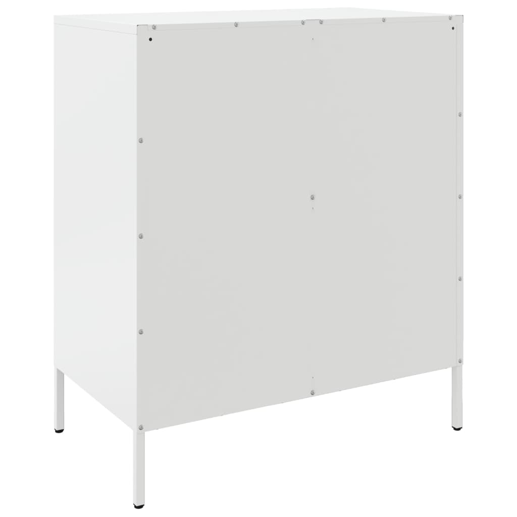 Dressoir 68x39x79 cm staal wit is nu te koop bij PeponiXL, paradijselijk wonen!