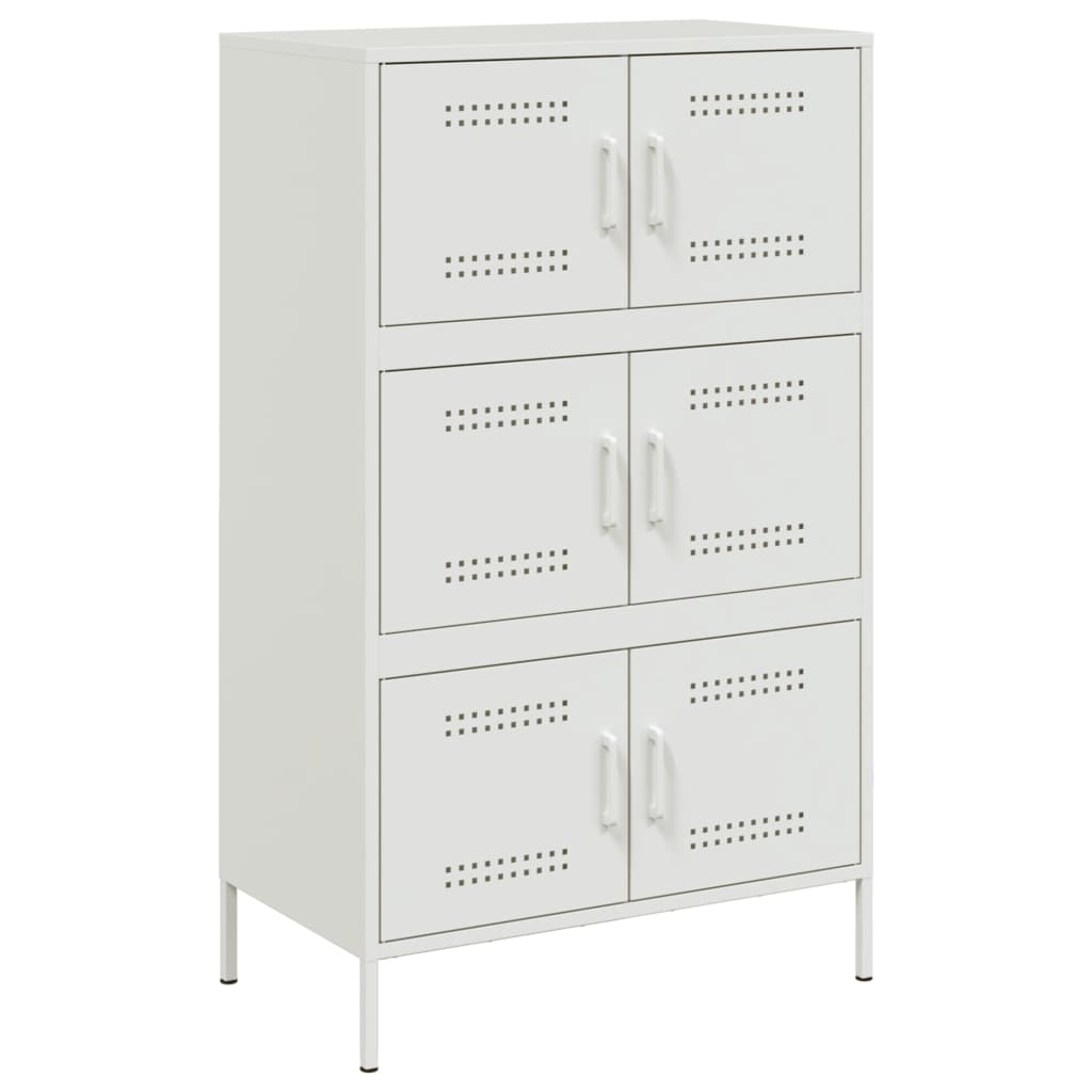 Hoge kast 68x39x113 cm staal wit is nu te koop bij PeponiXL, paradijselijk wonen!