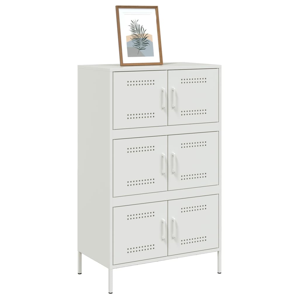 Hoge kast 68x39x113 cm staal wit is nu te koop bij PeponiXL, paradijselijk wonen!