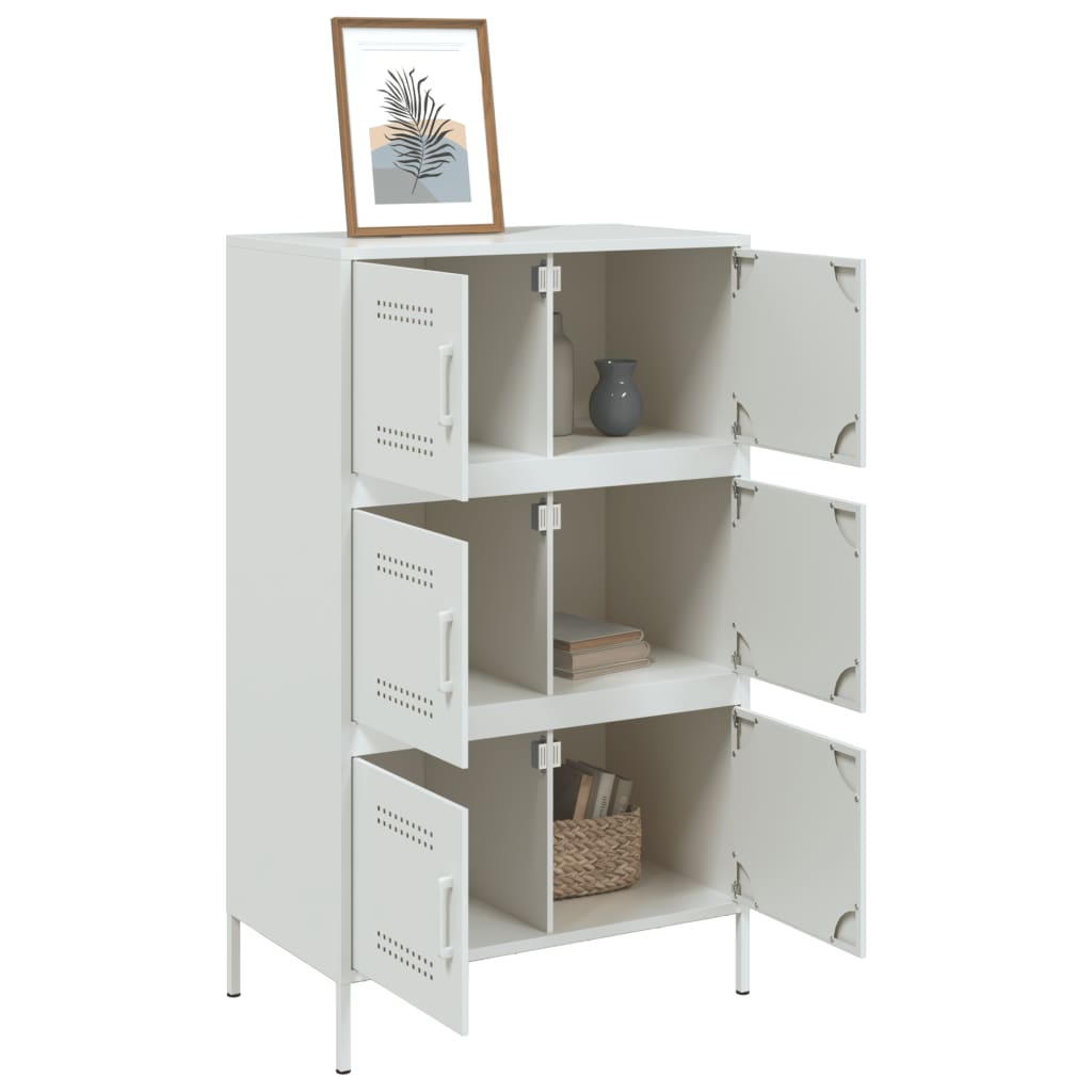 Hoge kast 68x39x113 cm staal wit is nu te koop bij PeponiXL, paradijselijk wonen!