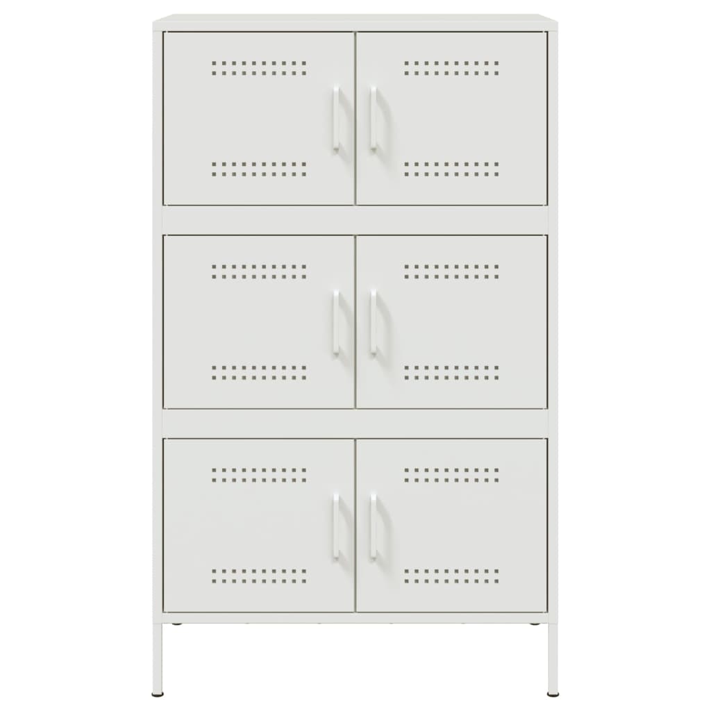 Hoge kast 68x39x113 cm staal wit is nu te koop bij PeponiXL, paradijselijk wonen!