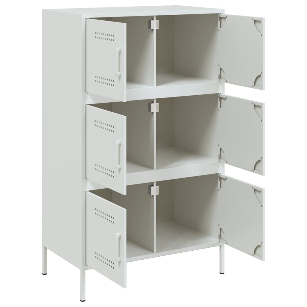 Hoge kast 68x39x113 cm staal wit is nu te koop bij PeponiXL, paradijselijk wonen!