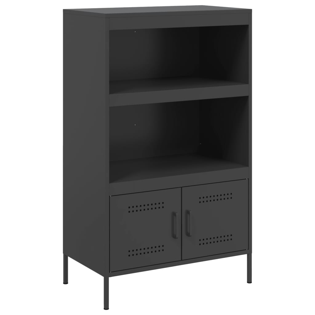 Hoge kast 68x39x113 cm staal zwart is nu te koop bij PeponiXL, paradijselijk wonen!