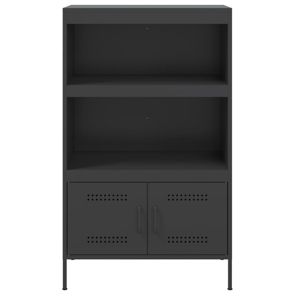 Hoge kast 68x39x113 cm staal zwart is nu te koop bij PeponiXL, paradijselijk wonen!