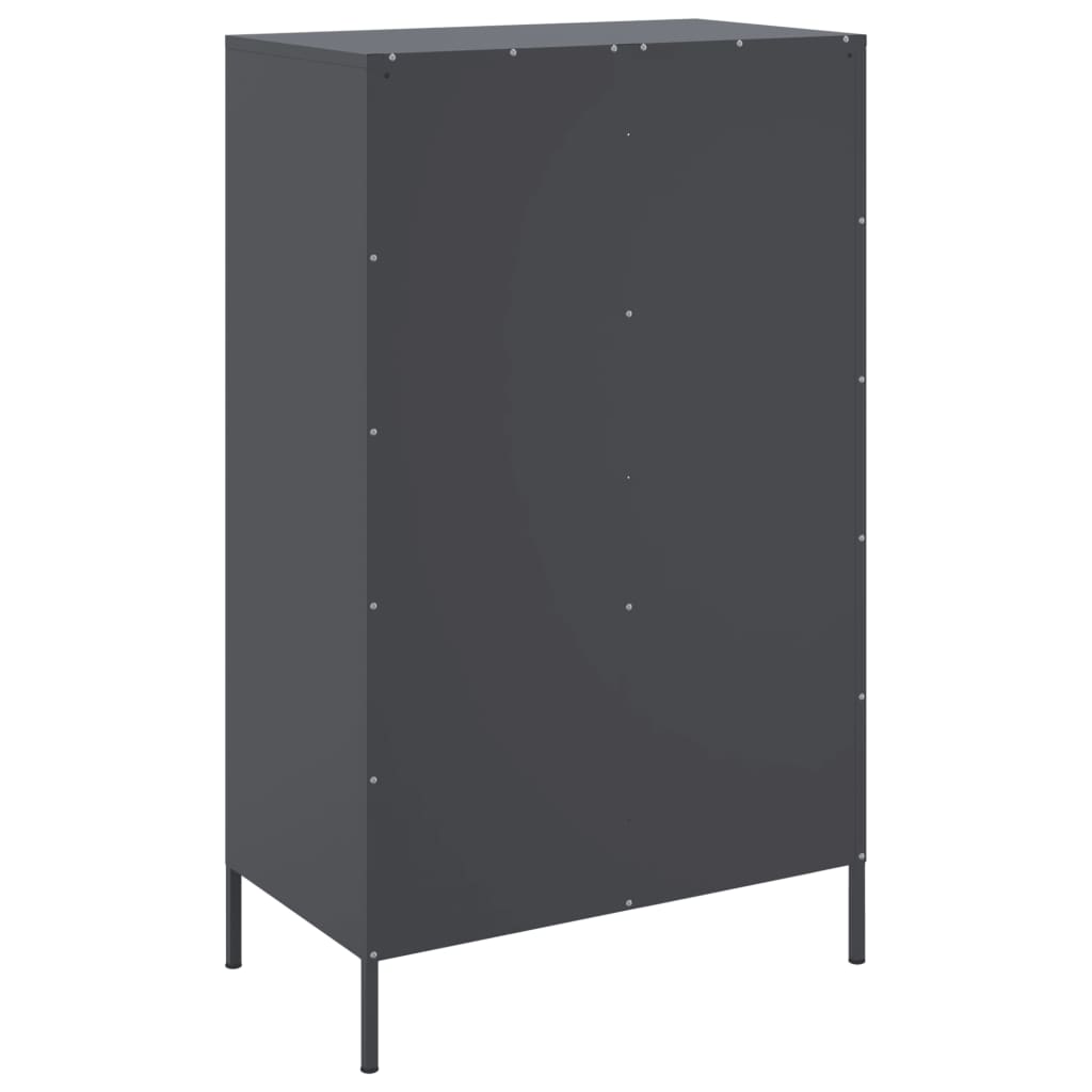 Hoge kast 68x39x113 cm staal antracietkleurig is nu te koop bij PeponiXL, paradijselijk wonen!