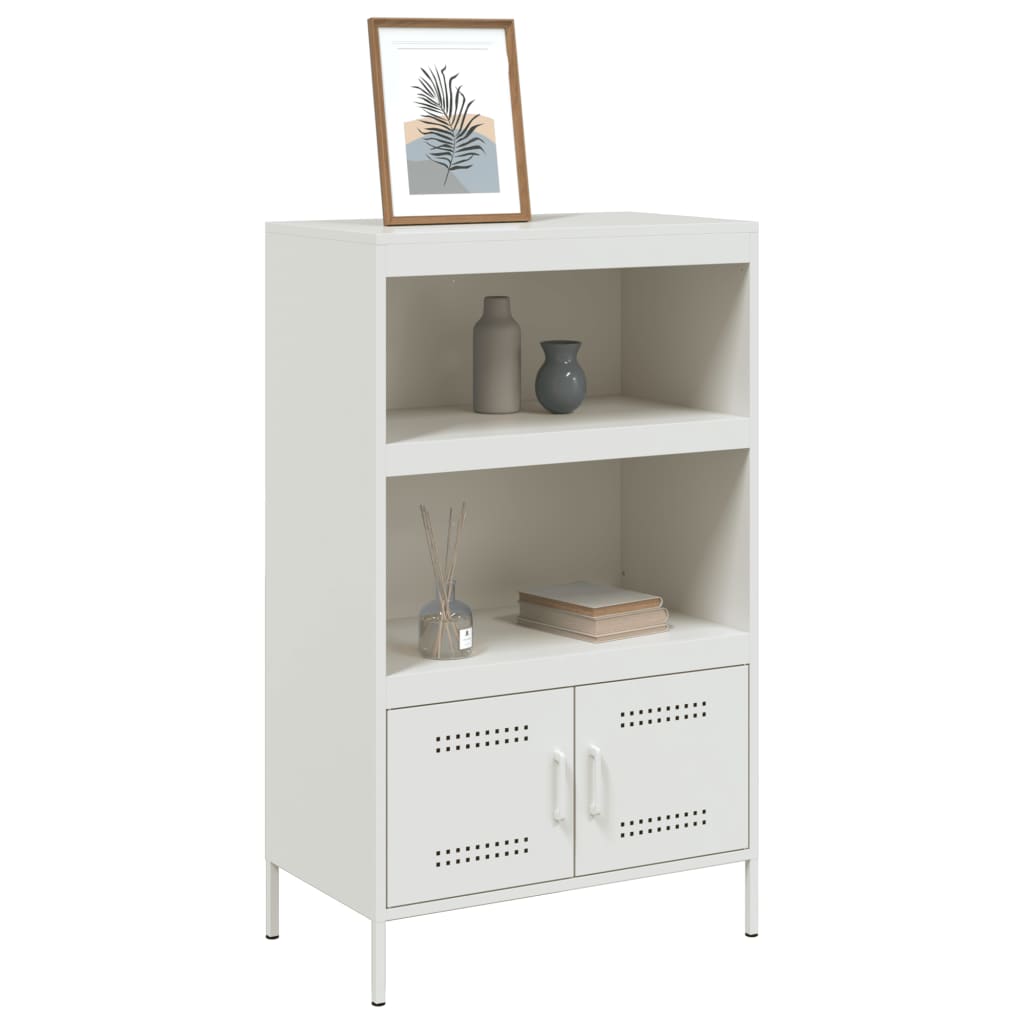 Hoge kast 68x39x113 cm staal wit is nu te koop bij PeponiXL, paradijselijk wonen!