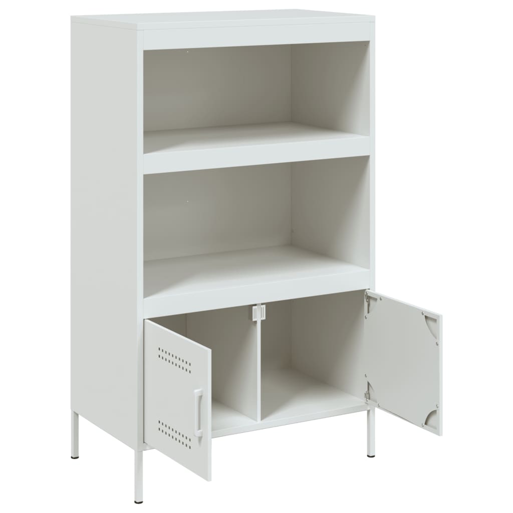Hoge kast 68x39x113 cm staal wit is nu te koop bij PeponiXL, paradijselijk wonen!