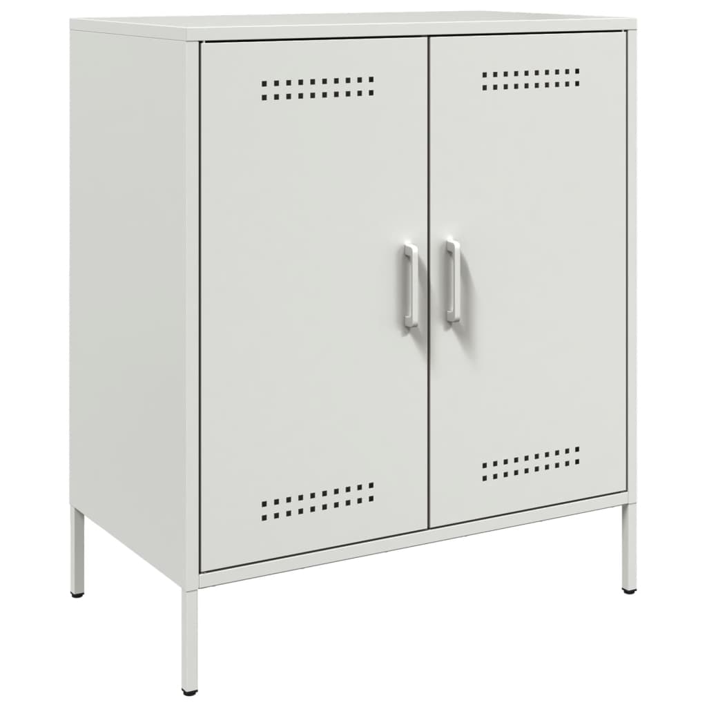 Dressoir 68x39x79 cm staal wit is nu te koop bij PeponiXL, paradijselijk wonen!