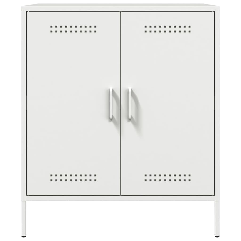 Dressoir 68x39x79 cm staal wit is nu te koop bij PeponiXL, paradijselijk wonen!