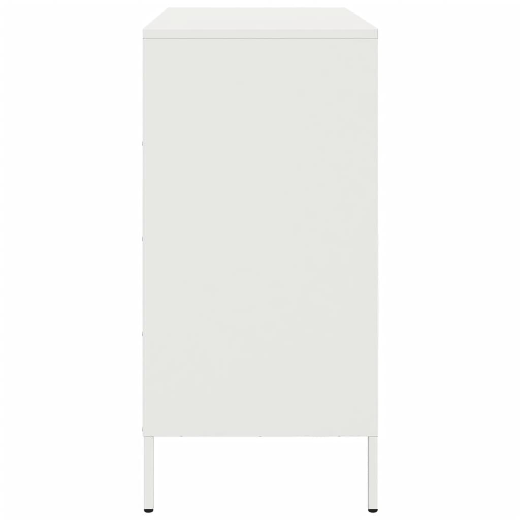 Dressoir 68x39x79 cm staal wit is nu te koop bij PeponiXL, paradijselijk wonen!