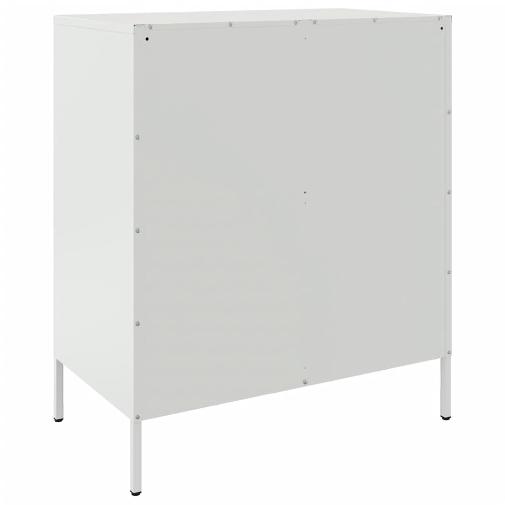 Dressoir 68x39x79 cm staal wit is nu te koop bij PeponiXL, paradijselijk wonen!