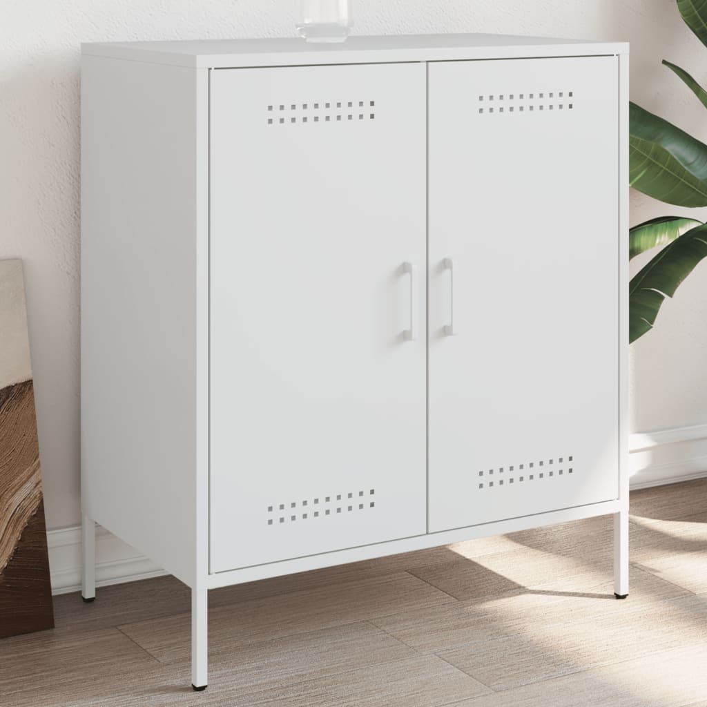 Dressoir 68x39x79 cm staal wit is nu te koop bij PeponiXL, paradijselijk wonen!