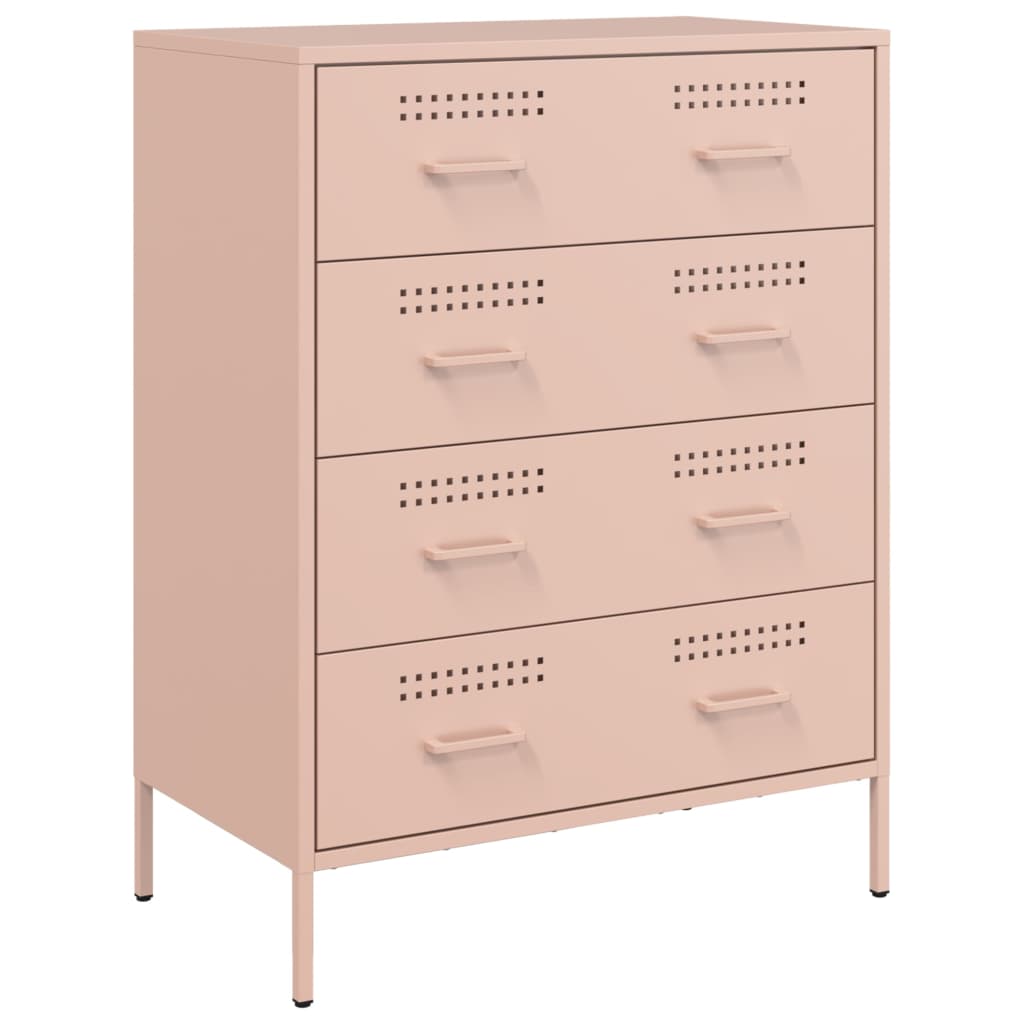 Dressoir 68x39x89 cm staal roze is nu te koop bij PeponiXL, paradijselijk wonen!