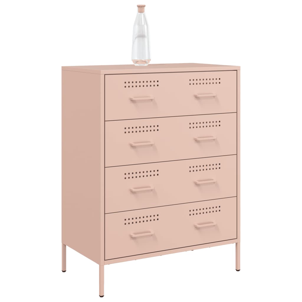 Dressoir 68x39x89 cm staal roze is nu te koop bij PeponiXL, paradijselijk wonen!