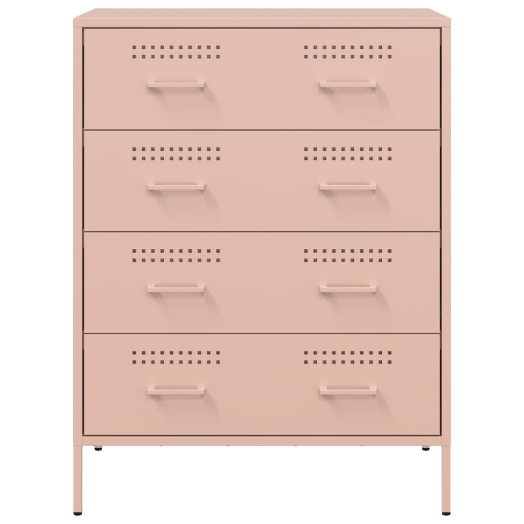 Dressoir 68x39x89 cm staal roze is nu te koop bij PeponiXL, paradijselijk wonen!