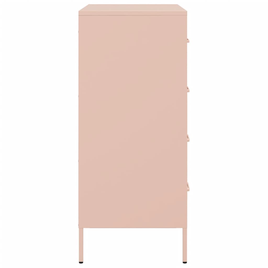 Dressoir 68x39x89 cm staal roze is nu te koop bij PeponiXL, paradijselijk wonen!