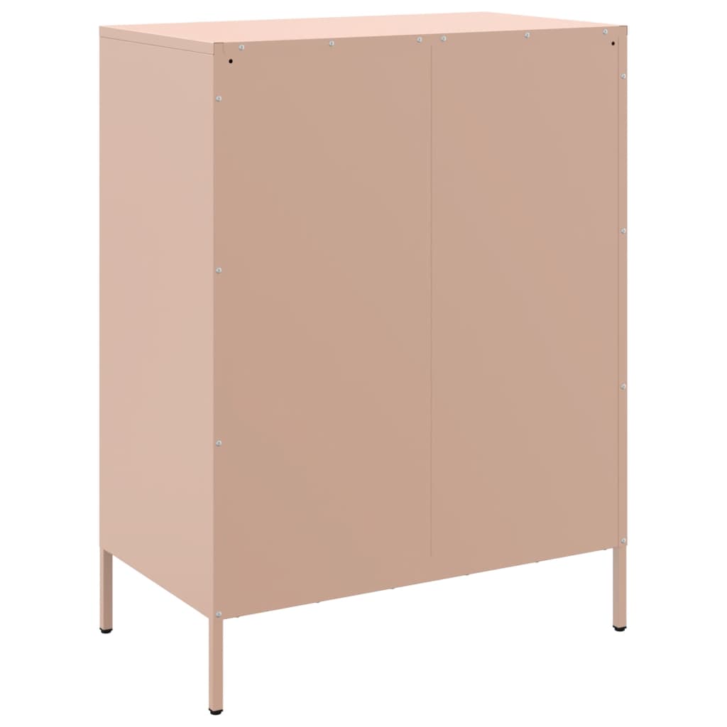 Dressoir 68x39x89 cm staal roze is nu te koop bij PeponiXL, paradijselijk wonen!