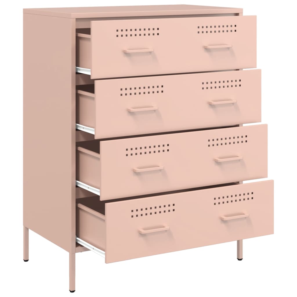 Dressoir 68x39x89 cm staal roze is nu te koop bij PeponiXL, paradijselijk wonen!