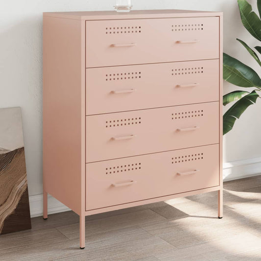 Dressoir 68x39x89 cm staal roze is nu te koop bij PeponiXL, paradijselijk wonen!