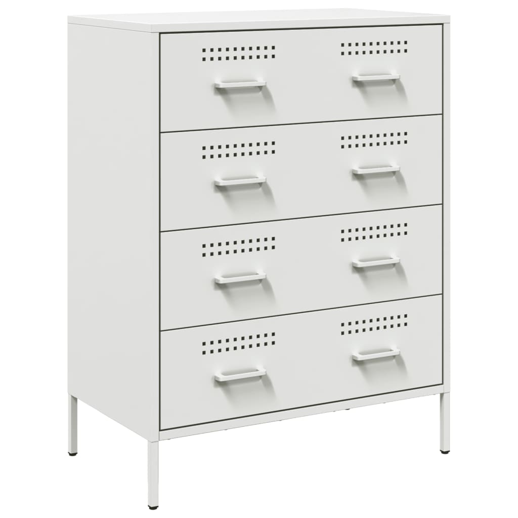 Dressoir 68x39x89 cm staal wit is nu te koop bij PeponiXL, paradijselijk wonen!