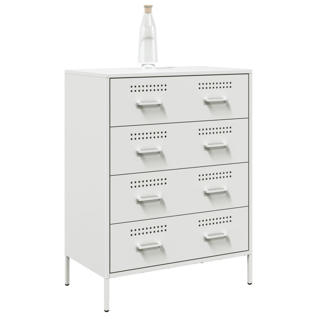 Dressoir 68x39x89 cm staal wit is nu te koop bij PeponiXL, paradijselijk wonen!