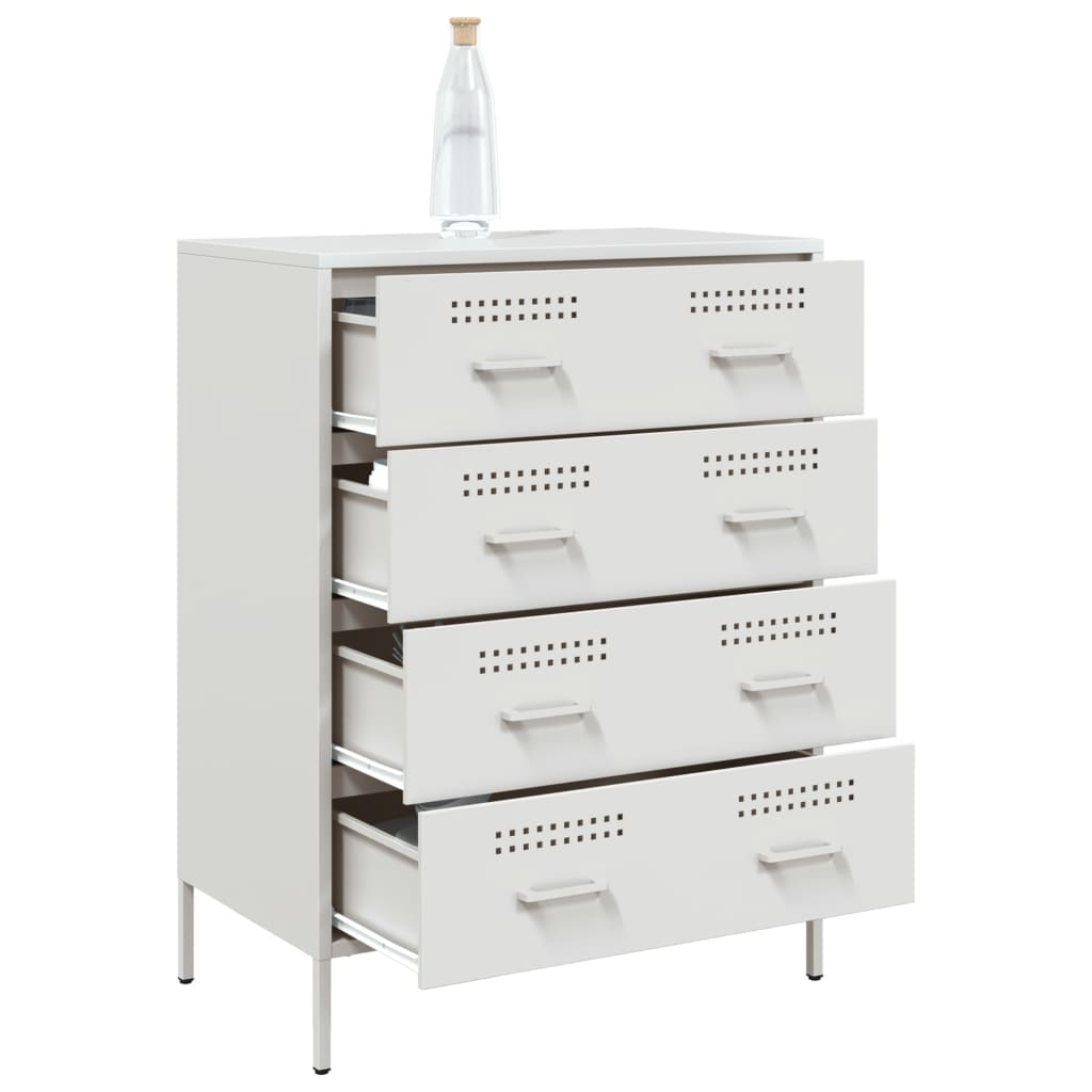 Dressoir 68x39x89 cm staal wit is nu te koop bij PeponiXL, paradijselijk wonen!