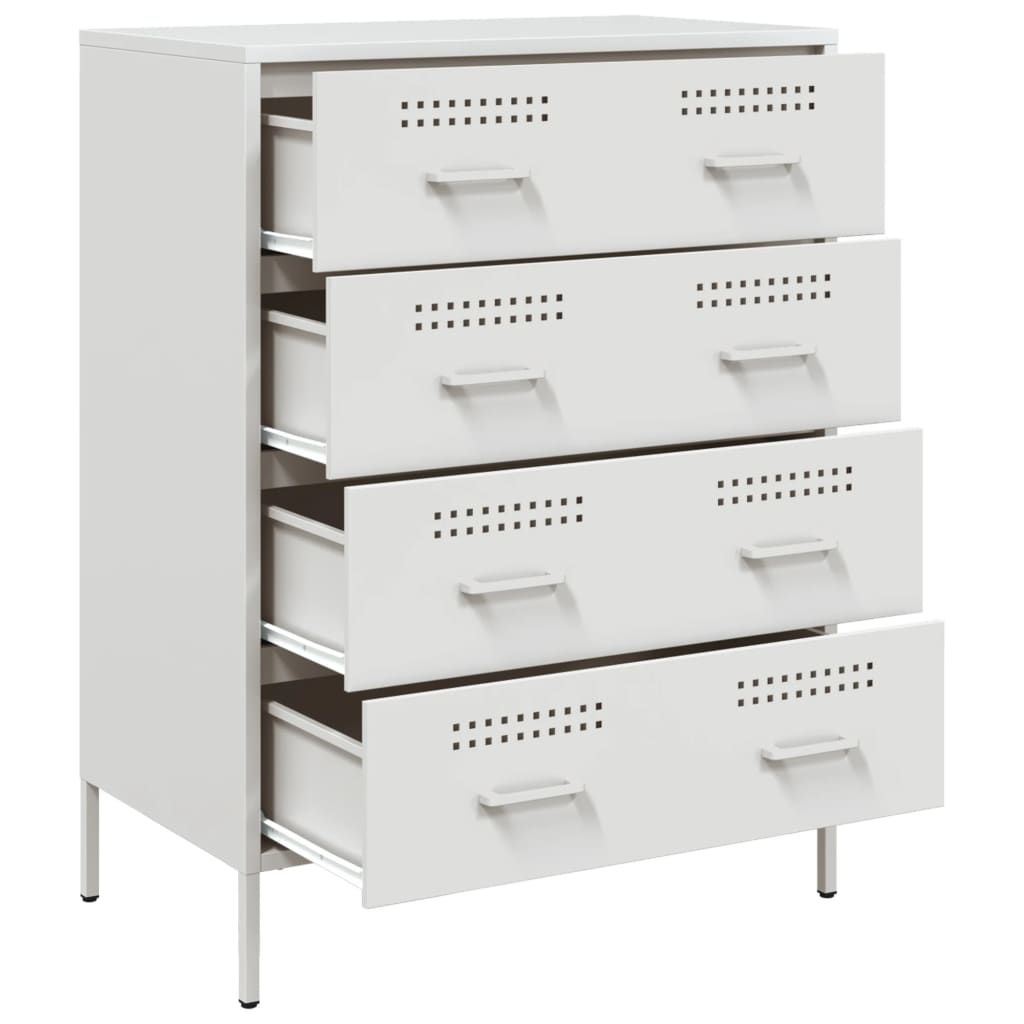 Dressoir 68x39x89 cm staal wit is nu te koop bij PeponiXL, paradijselijk wonen!