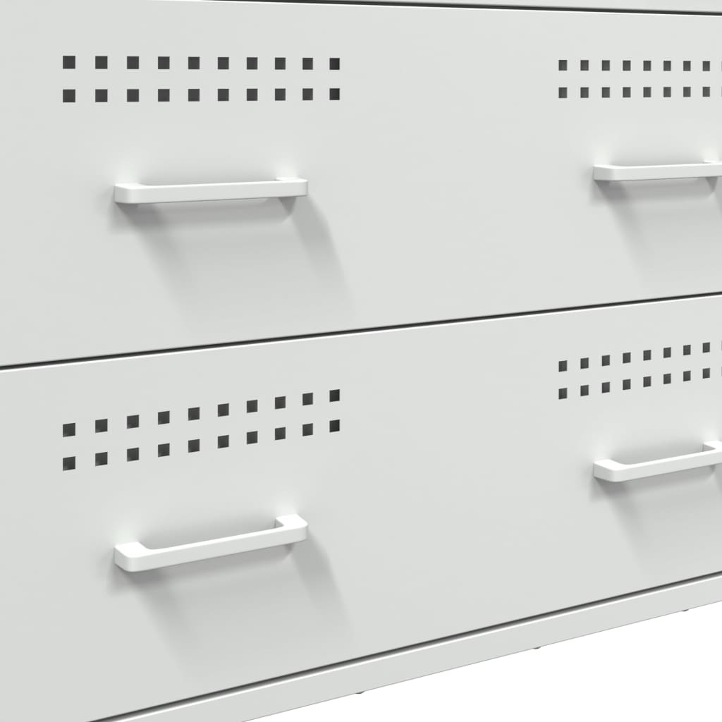 Dressoir 68x39x89 cm staal wit is nu te koop bij PeponiXL, paradijselijk wonen!