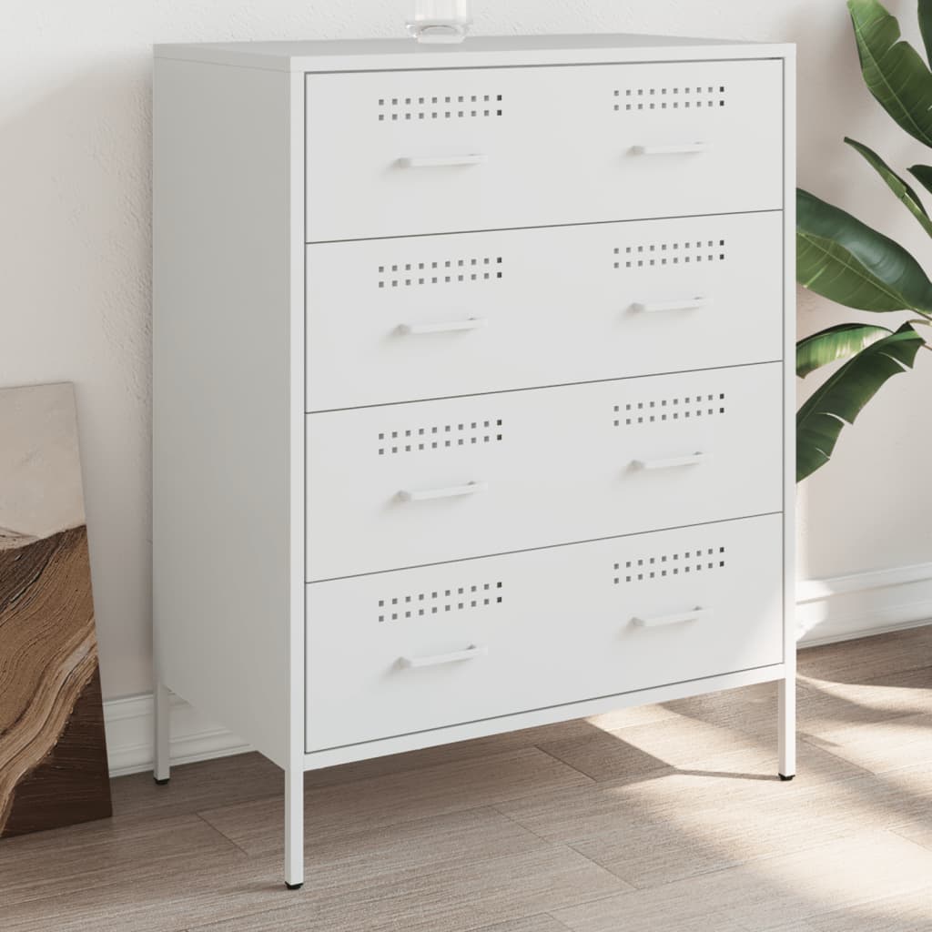 Dressoir 68x39x89 cm staal wit is nu te koop bij PeponiXL, paradijselijk wonen!
